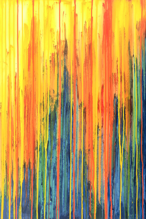 Painting titled "The Emotional Creat…" by Carla Sá Fernandes, Original Artwork, Acrylic Mounted on Wood Stretcher frame