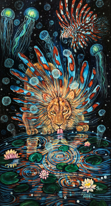 Fountain of Power 绘画, 53.2x27.6 in