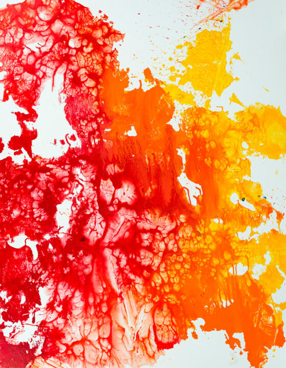 peinture acrylique "coagula" 绘画, 57.1x44.5 in
