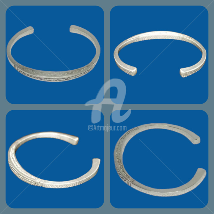 Un magnifique Bracelet Touareg en argent KA23BT11 设计, 2.4x0.1 in