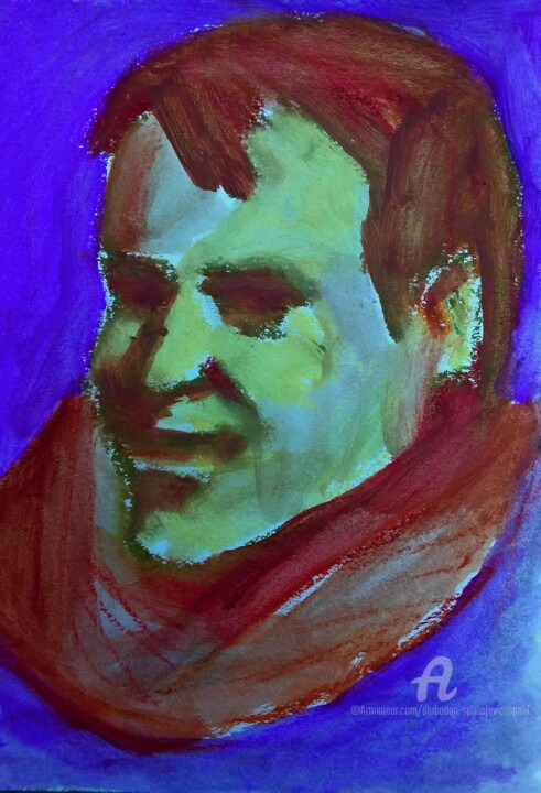 Autentique pavillons mon 48 virtuel EXPO portrait d'Aurel 绘画, 11.8x8.3 in