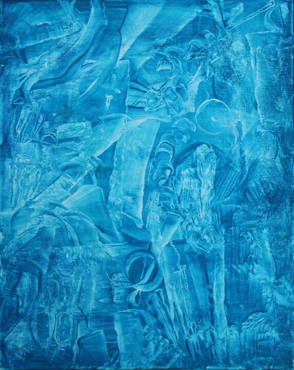 Peinture intitulée "N°151" par Bernard Waechter, Œuvre d'art originale, Huile Monté sur Châssis en bois