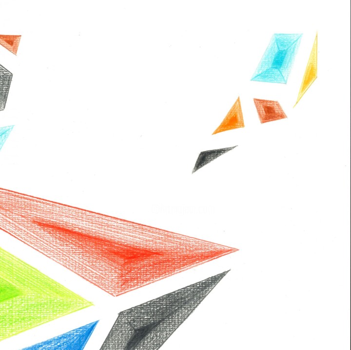 Colored figures III 图画, 8.3x8.3 in