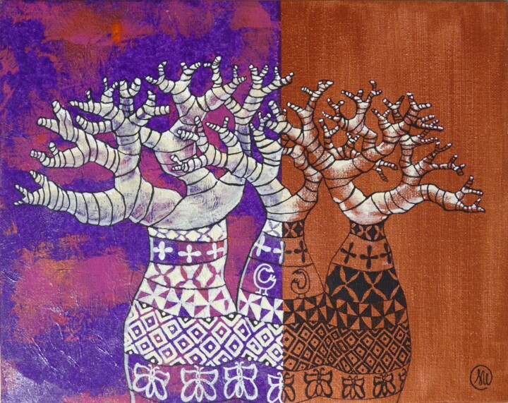 Amour maternel 绘画, 9.5x11.8 in
