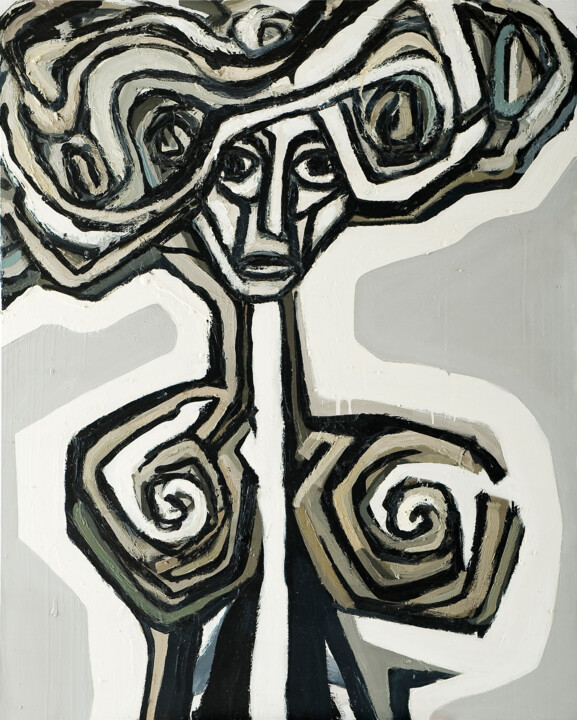 Desnudo en blanco y negro 2. - Nude in black and white 2. 绘画, 63x51.2 in