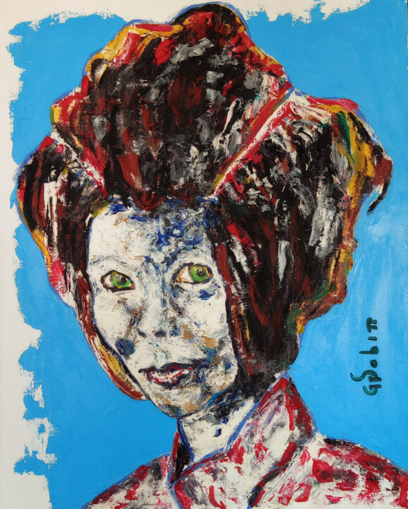 Peinture intitulée "Women 2" par Sabin, Œuvre d'art originale, Acrylique Monté sur Carton
