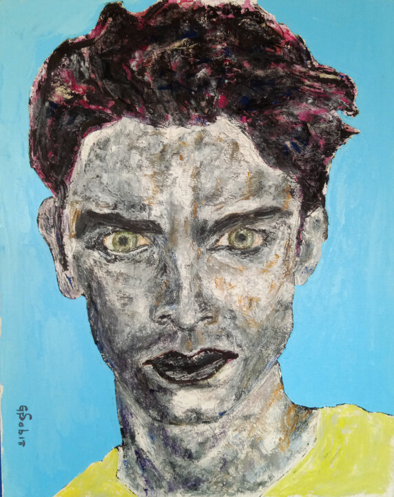 Peinture intitulée "Boy 3" par Sabin, Œuvre d'art originale, Acrylique Monté sur Carton