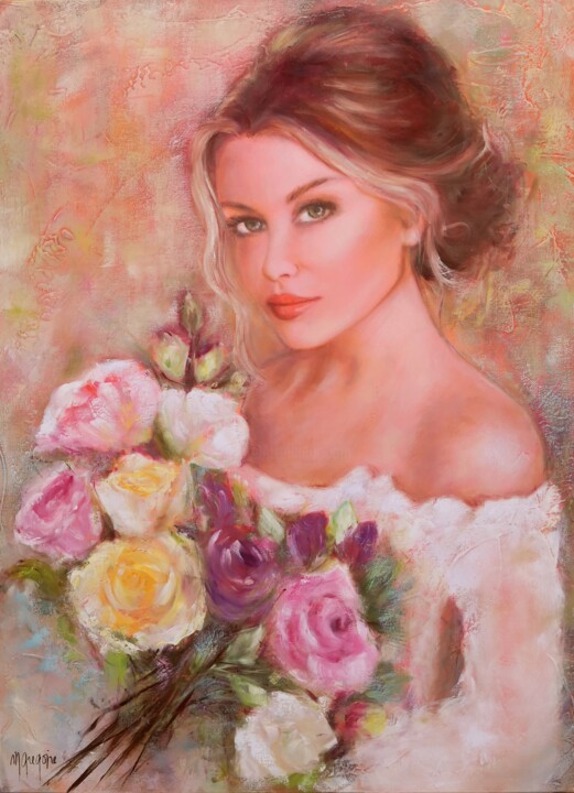 Élégante au bouquet