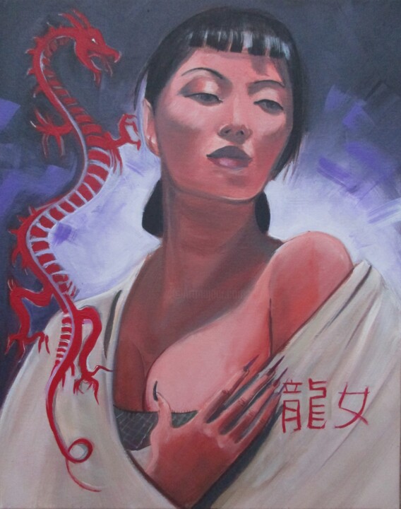 Dragon Lady 绘画, 20x16 in
