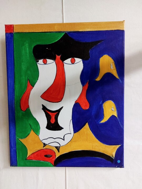 HOMME FIGURATIF 绘画, 23.6x19.7 in