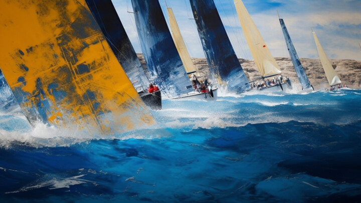 Regatta1200 绘画, 39.4x66.9 in