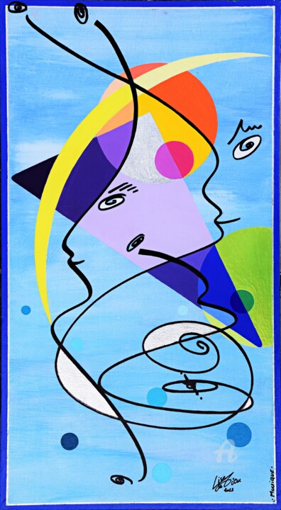 Musique 绘画, 15.8x8.7 in