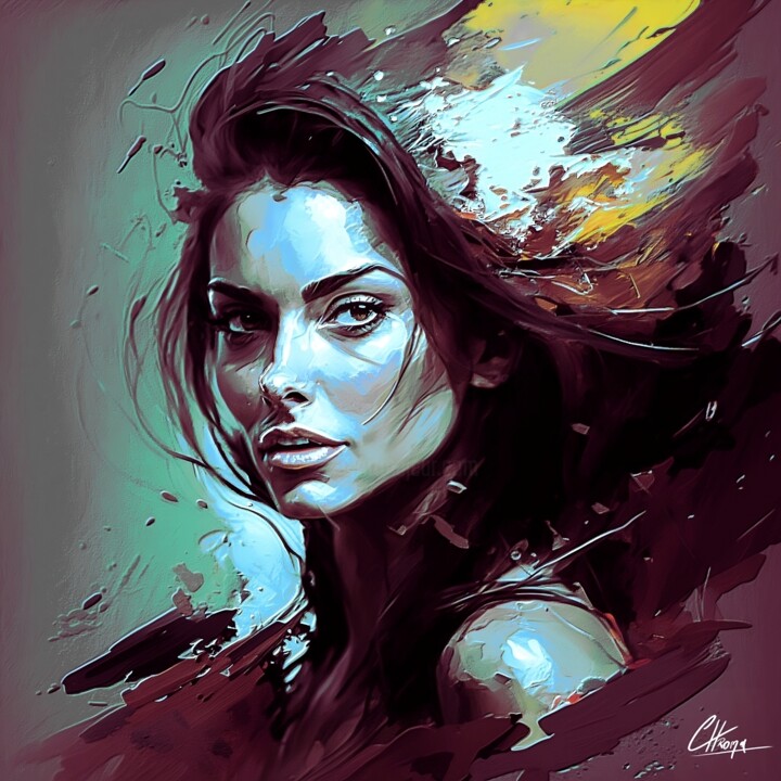 La beauté en fusion 数字艺术, 31.5x31.5 in