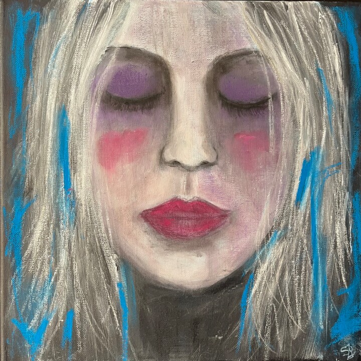 Melody in blue 绘画, 11.6x11.6 in