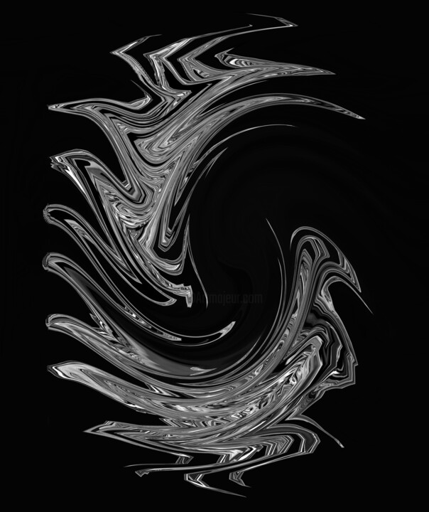 Digital Arts titled "Digital Abstract No…" by Shahriar Aghakhani, Original Artwork, Digital Painting