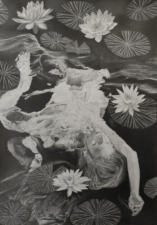 Ophelia 图画, 39.4x27.6 in
