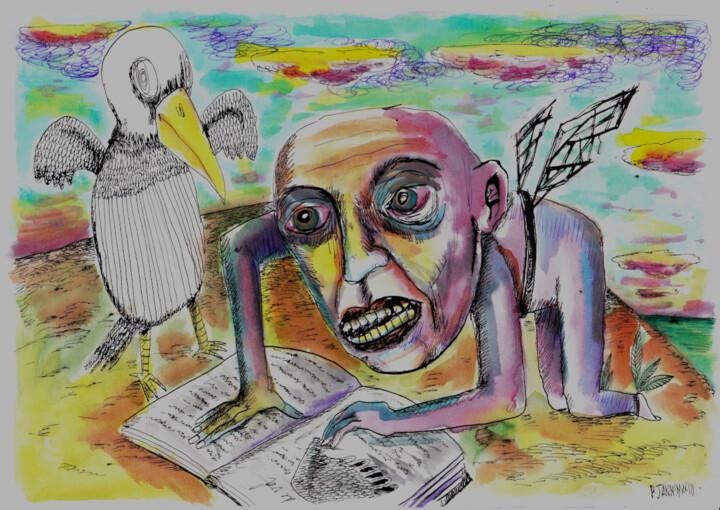 Pégase 그림, 8.3x11.7 in