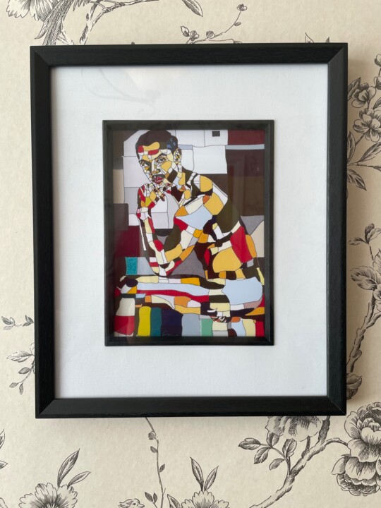 Digital Arts titled "Nude" by Marina Black, Original Artwork, Digital Print Mounted on Cardboard
