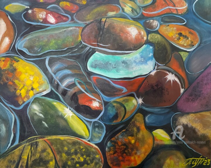 Stones 绘画, 15.8x19.7 in