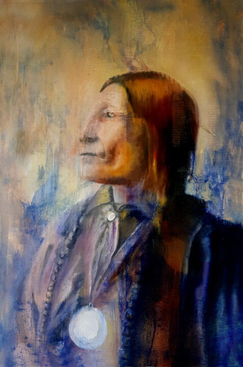 Painting titled "Abeytu" by Marc Carniel, Original Artwork, Oil