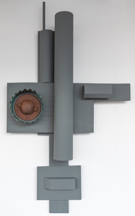 Sculpture titled "the professor" by Salvatore Balice, Original Artwork, Wood Mounted on Wood Panel