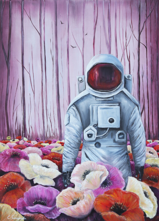 Purple Space 绘画, 29.5x21.7 in