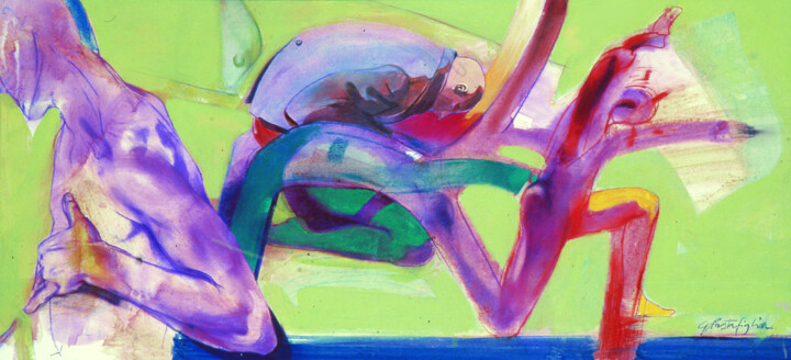 Psicanalista analizza 绘画, 27.6x59.1 in