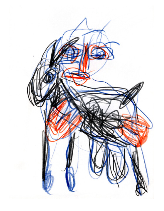 Autorretrato con Rita 1. - Self-portrait with Rita. 印花与版画, 39.4x27.6 in
