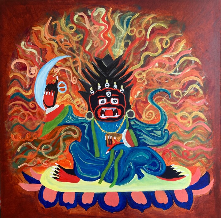 Le Mahakala 绘画, 31.5x31.5 in