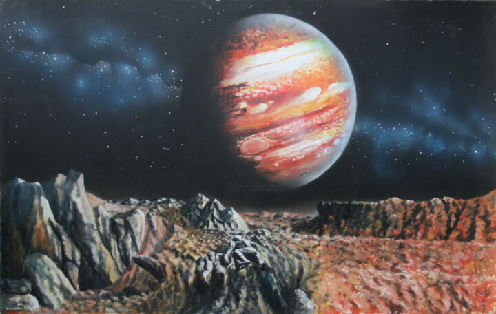 Ζωγραφική με τίτλο "Jupiter" από Larisa Leontjeva, Αυθεντικά έργα τέχνης, Λάδι