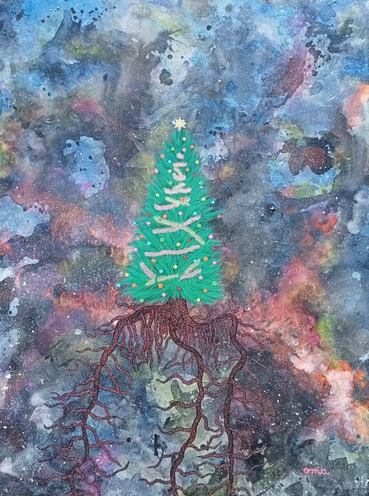 Space Tree 3 绘画, 31.5x23.6 in