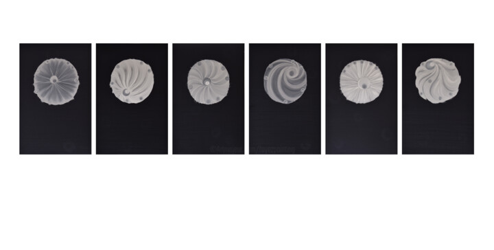 Painting titled "The Circle Theory-…" by Faye Zxz, Original Artwork, Oil