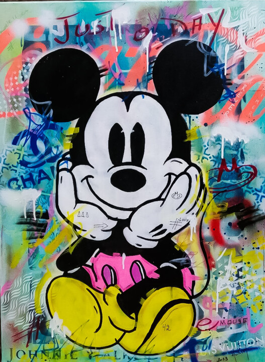 Mickey street 绘画, 31.5x23.6 in