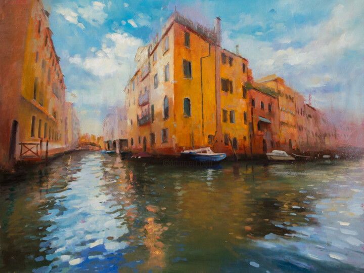 The love in Venice 绘画, 27.6x35.4 in