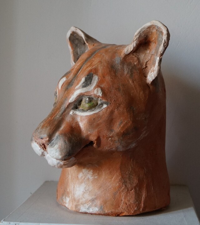 PORTRAIT D'UN PUMA 雕塑, 11x8.7 in