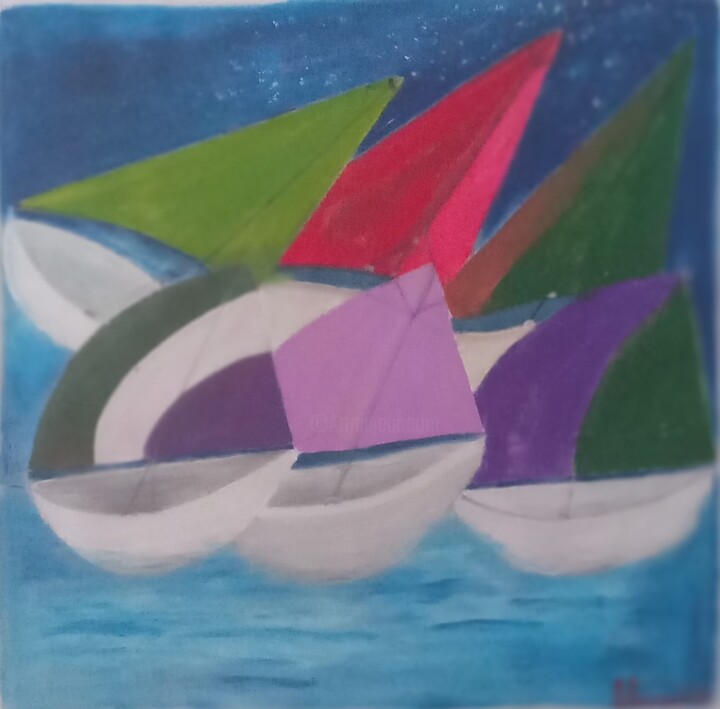 Regata Stellata 绘画, 16.9x17.3 in