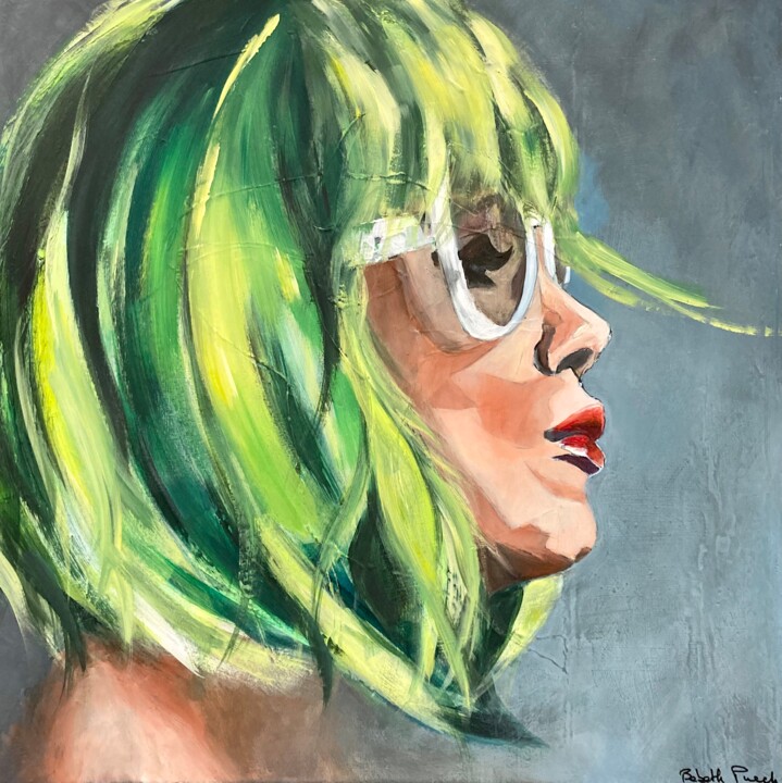 GREEN MOOD 绘画, 23.6x23.6 in