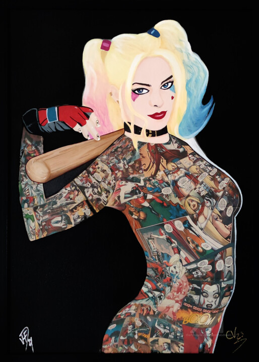 Comic's Harley 绘画, 27.6x19.7 in