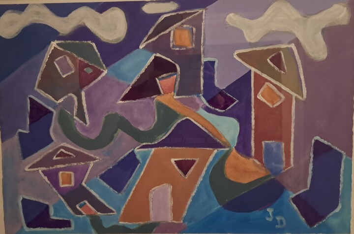 les Maisons Molles 绘画, 12.6x19.7 in