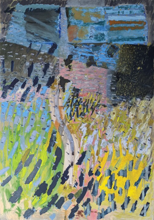 "Huile sur carton" başlıklı Tablo Frédéric Vauge tarafından, Orijinal sanat, Petrol Ahşap panel üzerine monte edilmiş