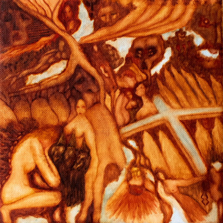 绘画,  7.9x7.9 in 