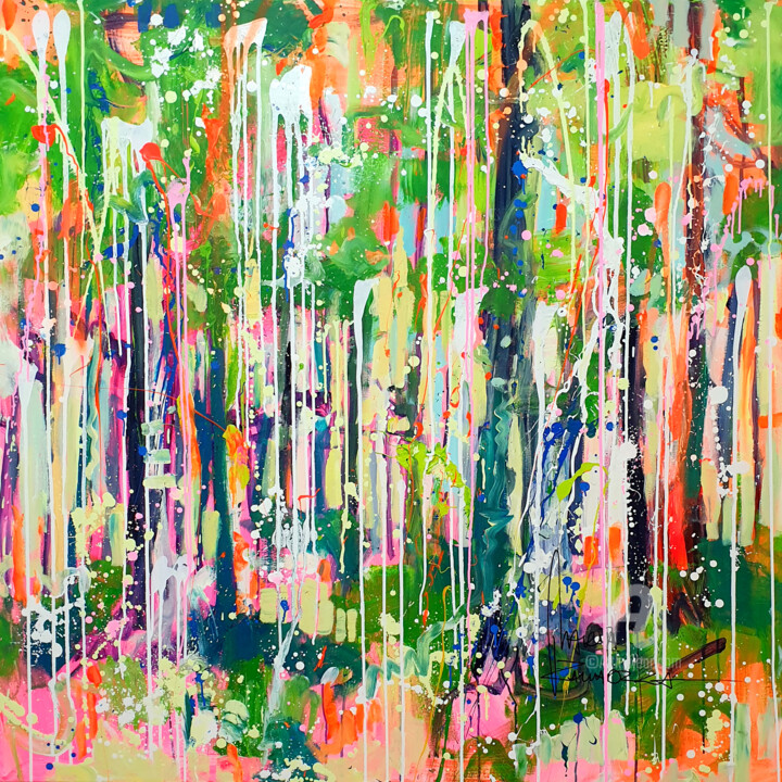 Walk in the woods 绘画, 51.2x51.2 in