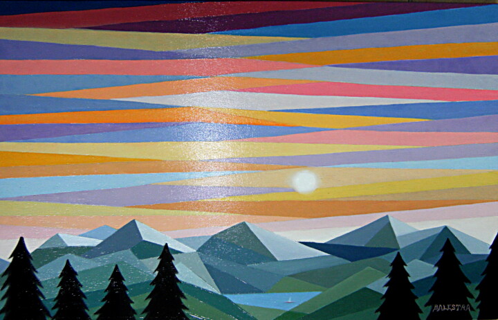Painting titled "Landescapes Hard Ed…" by Riccardo Balestra, Original Artwork, Oil