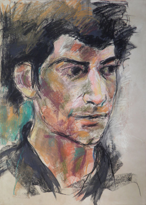 Dessin intitulée "Lulu" par Karine Lemoine, Œuvre d'art originale, Pastel
