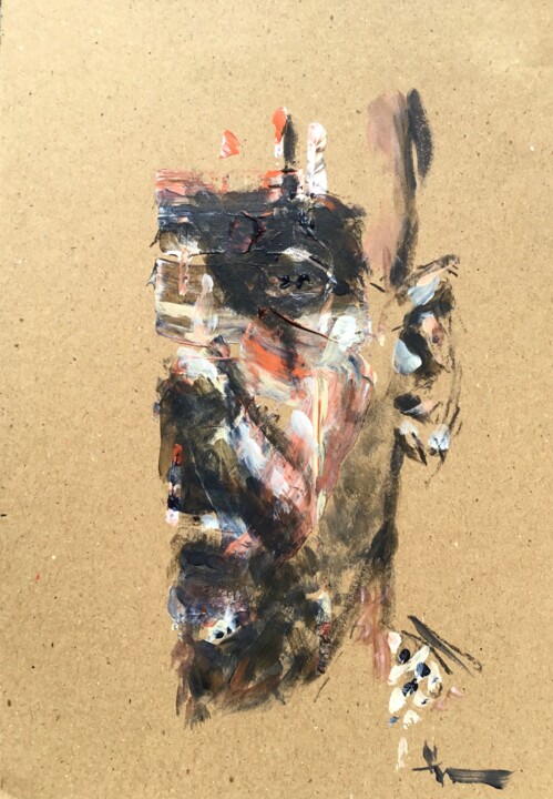 Moitié Homme 绘画, 11.4x8.3 in