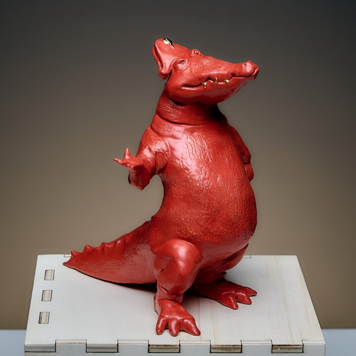 My cute crocodile 雕塑, 9.1x8.7 in