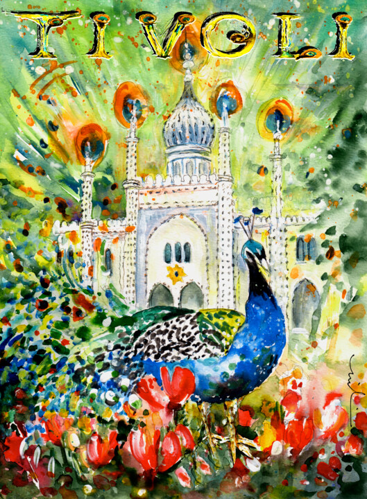 The Peacock Of Tivoli Gardens 绘画