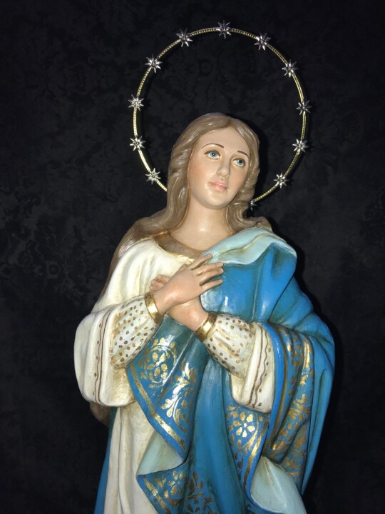 Virgen Inmaculada 雕塑, 23.6x7.9 in