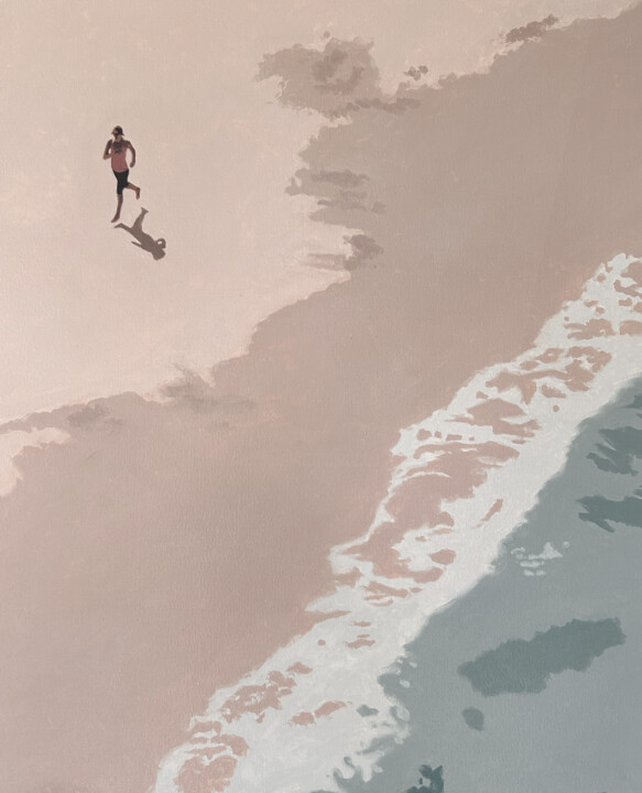 The runner 绘画, 39.4x31.9 in