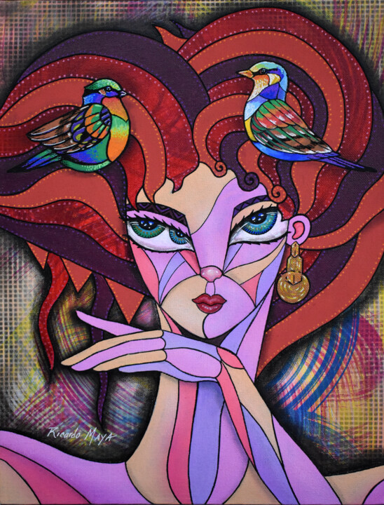 Marianne 绘画, 15.8x11.8 in